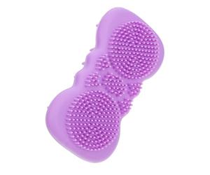 VALICLUD 1 Pezzo spazzola per shampoo pennello detergente scrubber per il corpo da bagno attrezzi da doccia buio spazzola per lavasciuga Gel di silice Viola,porpora