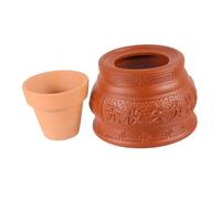 VALICLUD 1 Pezzo vaso di moxibustione profondo se stesso adulti ceramica muscolo rosso della moxibustione domestica bruciatore moxa universale la moxibustione può argilla viola Marrone