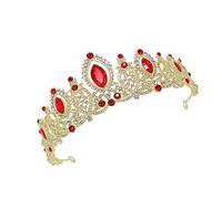 VALICLUD 1 Pz Accessori per a di cristallo Testamento del matrimonio Diademi Copricapo a Contento tiara gioielli per copricapo da festa In lega di zinco rosso