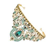 VALICLUD 1 Pz barocca retrò signora copricapo da sposa per la sposa diadema nuziale da sposa Bride Headband coroncina sposa Bride Tiara fascia da sposa fascia da ballo Verde
