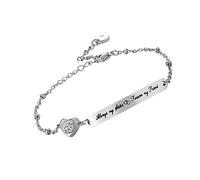 VALICLUD 1 Pz bracciale a catena con scritte braccialetti personalizzati incisione personalizzata madri argento gioielli braccialetto lettering gioielli con bracciale Acciaio inossidabile