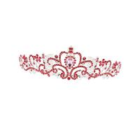 VALICLUD 1 Pz Crown in lega di diamante addio al nubilato Cesto d'argento damigelle tiara da sposa fascia per diadema da sposa diadema di strass sposa della ragazza di nozze rosa