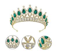 VALICLUD 1 Pz Da Sposa Quinceanera Eleganti Cerchietti Per Per Donne Tiara Sposa Accessori Per Da Sposa Accessori Per Matrimoni Ospite Verde Diamante Sciolto Zircone