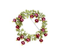 VALICLUD 1 Pz. Distintivo Creativo Spilla Stile Ramo Di Mirtillo Rosso