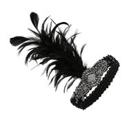 VALICLUD 1 Pz. Fascia Frontale Con Fascia Bianca Nera Fasce Per Copricapo Elegante Accessori Per Copricapo Donne Coperto Frontale Piuma Di Struzzo