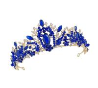 VALICLUD 1 Pz Fascia Per Da Sposa Gioielli Copricapo Da Sposa Del Ballo Corone Testamento Del Matrimonio Signore Croona Di Principessa Diamante Nuziale Nozze Lega Blu