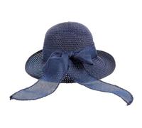 VALICLUD 1 Pz. Parasole Cappello Da Sole Cappello Da Donna Di Paglia Cappelli Ombreggianti Per Donna in Paglia Intrecciata Estivo Cannuccia Blue