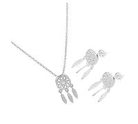 VALICLUD 1 Set ciondolo acchiappasogni elegant fashion strenne gioelli orecchini ricevitore sogno delle donne di gioielli da donna Rame placcato argento 925 Silver