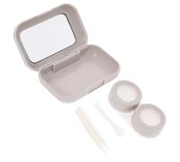 VALICLUD 1 Set custodia per gli occhiali Astuccio cassa contenitore lenti kit caso di contatto carino casi di contatto Caso di contatti strumento di rimozione dei contatti Bicchiere Grigio