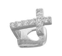 VALICLUD 1 Set Denti Hip Hop Grill Zircone Croce Unico Dente Singolo Per Il Partito Denti Finti Grill Per Uomini E Donne Accessori Rapper Puntelli Cosplay