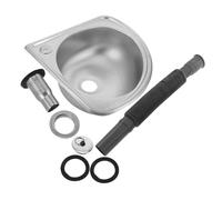 VALICLUD 1 set Lavello Camper Acciaio Inossidabile Lavabo Angolare Compatto per Cucina Installazione Facile Versatile per Lavaggio Verdure e Piatti Design Semplice per Spazi Ridotti
