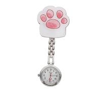 VALICLUD 1 Set orologio da orologio da taschino del dottore orologio della monge kitten orologio appeso a zampa di gatto orologio con catena a zampa di gatto lega rosa