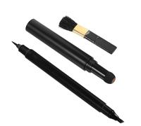 VALICLUD 1 Set penna riempitiva per barba pennello per bordi a doppio lato Kit barba piccola set barba kit spazzola per barba riempitivo per barba matita per barba da barbiere AbS Marrone
