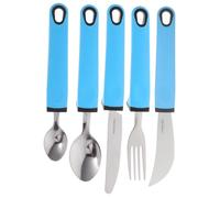 VALICLUD 1 Set Set stoviglie anti-vibrazione utensile disabilitato attrezzature adattive utensili adattivi prodotti per l'assistenza agli anziani Maniglia in Blue