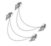 VALICLUD 1 Set Spilla Ala Pin Carino Spillo Spilli Puntalini Unique Spillette Pins Molletta Per Da Donna Clip Del Vestito Fermaglio Per Camicia Breastpin Silver 2 Pezzi