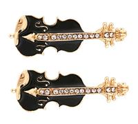 VALICLUD 1 Set Spilla Per Strumenti Musicali Pin Di Risvolto Spille Spilli Per Zaini Perni Asola Perno Rosso Back Strumento Pulsanti Spillo Non Gruppo Musicale Pulsante Lega Black 2 Pezzi