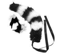 VALICLUD 1 Set vestito di coda di volpe orecchie di volpe Banca delle orecchie peluche soleggiato racconto Halloween decorazione della coda artificiale Costume del Mardi code tessuto