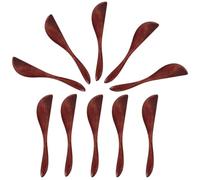 VALICLUD 10 Coltelli da Burro in Legno di Nanmu Set da 10 Pezzi Coltelli da Pane e Marmellata Superficie Liscia Utensili da Cucina per Casa Ristoranti e Pasticcerie