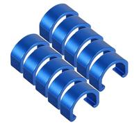 VALICLUD 10 Pezzi Clip per Cavi Bici in Lega di Alluminio Blu a Forma di C, Morsetto Leggero e Riutilizzabile per Fissaggio Linee Freno per Bicicletta da Montagna e BMX, Set