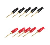 VALICLUD 10 Pezzi Connettori Banana per Cavi Audio in Rame Isolamento Pvc, Garantiscono Integrità del Segnale e Polarità Codificata per Impianti Audio Complessi e Home Theatre