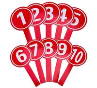 VALICLUD 10 Pezzi In Possesso Di Una Targa Tavola a Mano Paletta Di Voto Numero 10 Pagaia Segnapunti Tabellone Per Votare O No Pagaie Tabelloni Portatili Schiuma Piccola Lavagna Semplice