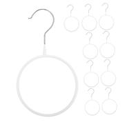 VALICLUD 10 pezzi Porta Sciarpe e Cinture in Rivestito Organizer Armadio per Sciarpe Cravatte e Cinture Salvaspazio Antigraffio per Accessori Ordinati e Visibili