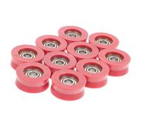 VALICLUD 10 pezzi Pulegge Scorrevoli Nylon con Cuscinetti U Groove per Porte e Rulli Resistenti e Anticorrosione per Binari Scorrevoli