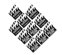 VALICLUD 10 Pezzi Spilla in Lega Nera a Forma di Clapperboard Cinematografico, Accessorio Versatile e Sicuro per Feste a Tema Cinema e Amanti del Film