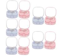 VALICLUD 10 Set Custodia Per Lenti a Contatto Astuccio Portatile Custodia Per Gli Occhiali Custodia Contatti Sostituibile Titolare Di Contatti Domestici Comodo Porta Contatti Plastica