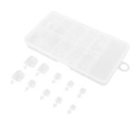 VALICLUD 100 Pezzi Armature per i piedi unghie trasparenti decorazioni delle dita dei piedi punte delle unghie finte estensioni delle unghie a copertura totale plastica Transparent