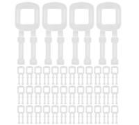 VALICLUD 100 Pezzi Connettori per Reggette in Plastica Trasparente 60Mm, Clip Manuali in PP per Imballaggio e Spedizione, Kit Reggiatura Resistente per Pacchi di Varie Dimensioni