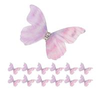 VALICLUD 100 Pezzi Fermagli per Chioma a Farfalla in Tulle 3D Doppio Strato Viola Strass Mini Forcine Antiscivolo per Donne e Adolescenti Accessori per Cosplay Natale e Costumi