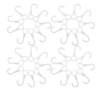 VALICLUD 100 Pezzi Ganci in Plastica per Tubo Appendiabiti Rotondi Antiscivolo per Armadi Bagno e Casa Soluzione Salvaspazio per Piccoli Oggetti