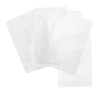 VALICLUD 100 pezzi Tasche Schede Indice Riutilizzabili PVC Trasparente Copri Etichette Pratici per Organizzazione Scuola e Casa Custodie Protettive per Carte