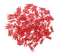 VALICLUD 100pezzi Mini Mollette in Legno Rosse Robuste e Antiruggine Utili per Appendere Foto Dipinti Cavi e Organizzazioni Artigianali Leggere e Versatili per Decorazioni e Progetti Te
