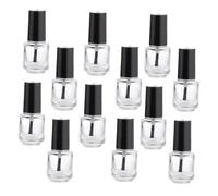 VALICLUD 12 pezzi Bottiglie unghie Vuote in Vetro con Tappo Alluminio Elettrico Resistenti Perdite per Gel Nail Polish e Applicazione Oli Essenziali per Nail Art Fai da Te e Regalo per