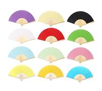 VALICLUD 12 Pezzi Ventaglio Bianco per Ventaglio Vuoto da Kit DIY per Pittura e Decorazione Regalo Festa e Bomboniere