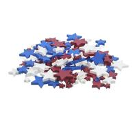 VALICLUD 120 Pezzi Decorazione a Forma di Stella in Legno Versatile e Mantiene la Forma Patriottica a Tre Colori e Blu Stili Multipli per Abbellimenti per Feste e Ghirlande