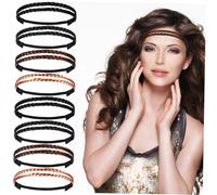 VALICLUD 12pezzi Fascia Elastica Per Capelli Intrecciate Fascia Per Capelli Da Donna Leggera Per Per Fissare i Per Uso Quotidiano Per Corti Per Selfie e Foto