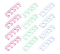 VALICLUD 12pezzi Separatori in Silicone per Dita dei Piedi e Unghie delle Mani per Pedicure e Manicure Divisori per Nail Art e Cura delle Unghie Riutilizzabili e Traspiranti