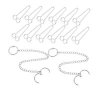 VALICLUD 15 Pezzi Catena Appendichiavi in Acciaio Inossidabile con Ganci per Targhe Parcheggio Elegante e Resistente Adatta per Segnaletica Parcheggi Interni ed Esterni
