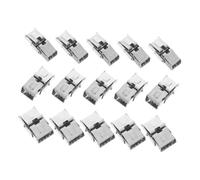 VALICLUD 15 Pezzi Chiusura in Acciaio Resistente per Cinturini Orologio Fibbia Doppio Pulsante Durevole Accessorio Sicurezza per Polsini Fai da Te Compatibile con Estensori Cinturini