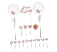 VALICLUD 17 pezzi Topper per Torte Compleanno Rosa Oro Decorazioni Festive per Torte e Cupcake Accessori Creativi per Celebrazioni Compleanno Facili da Usare e Conservare
