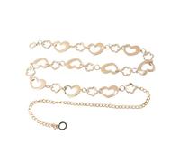 VALICLUD 1pezzi Elegante Cintura Vita Metallo Con Cuore Catena Moda Per e Feste Color