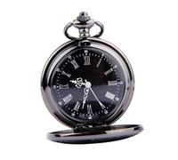 VALICLUD 1pezzi Orologio Da Tasca Rotondo Con Catena Spessa Quadrante Dual Display Con Numeri Romani e Arabi Stile Vintage Retrò Steampunk Regalo Unisex Elegante e Durevole