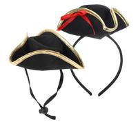 VALICLUD 1set Accessori Per Cosplay Da Pirata Con Cappello Decorativo e Fascia Per Costume Per Feste Di Halloween e Occasioni Speciali