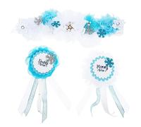 VALICLUD 1set Fascia Per Gravidanza Con Spille Decorativa Sash Elegante Per Maternità e Shower Include Corsage Per Mamma e Papà Design Fiori Accessorio Fotografico Per Momenti Speciali