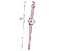 VALICLUD 1set Orologio Da Donna Con Quadrante Tema Gatto Elegante e Classico Cinturino e Bracciale Coordinato Per Occasioni Speciali e Uso Quotidiano
