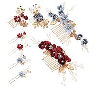 VALICLUD 2 Impostati Set Di Copricapo Accessori Per Floreali Formale Damigella D'onore Per Donne Accessori Per La Sposa Pettine Fiori Barrette Decorativo Tu Accessorio Clip Ospite