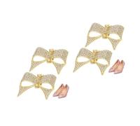 VALICLUD 2 Paia fermaglio per scarpe con fiocco scarpe da sposa per la sposa scarpa di strass adornare clip per scarpe rimovibili con strass fermagli per scarpe con fiori